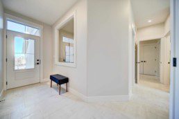 open foyer entry in the midland showhome by western living homes
