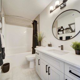 bathroom of western living homes showhome the midland in rosewood