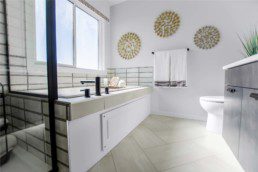 Master Ensuite in The Orlando Showhome in Rosewood at Secord Edmonton