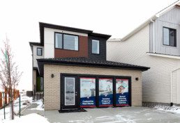 Front Elevation of The Grahame Showhome in Rosewood at Secord Edmonton