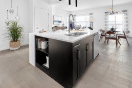 Modern Kitchen in The Grahame Showhome in Rosewood at Secord Edmonton