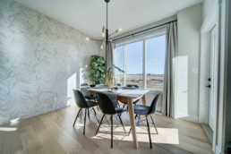 dining room in the midland showhome in rosewood